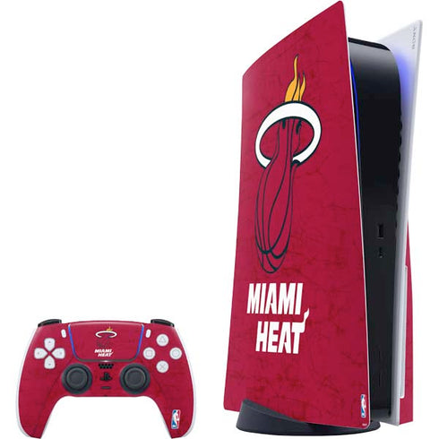 NBA Miami Heat Red Primary Logo PS5 Bundle Skin